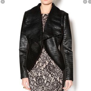 Katherine Barclays Black Faux Leather Jacket Size Small NWOT